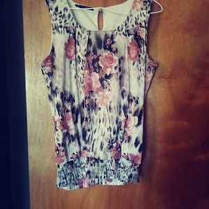 Floral cheetah blouse